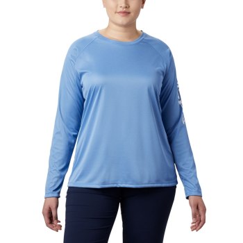 Columbia Sweater Dames, Tidal Heather Long Sleeve Blauw Wit, 43KTZPGFQ